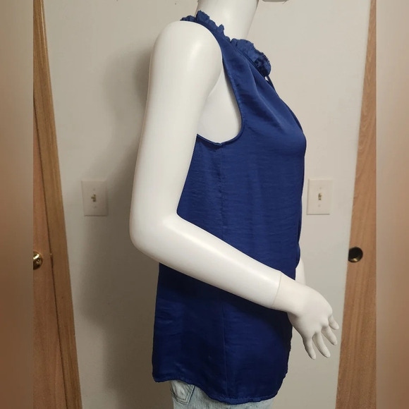Merona‎ blue sleeveless blouse size small - Picture 5 of 10